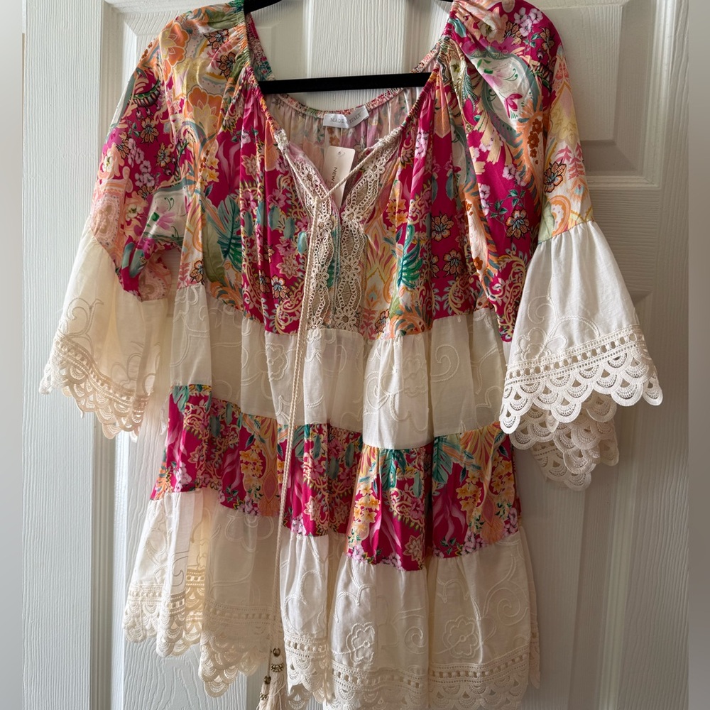 NWT Made in Italy O/S Boho Top